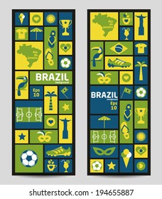 Vector Illustration of Brazil. Banners.