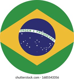 vector illustration of Brazil flag