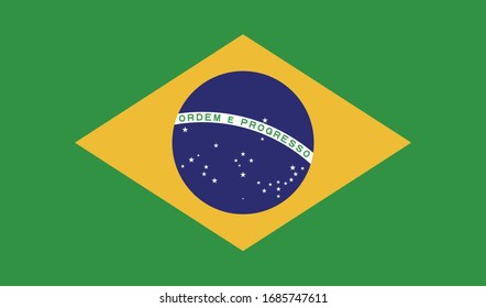 ilustración vectorial de la bandera de Brasil