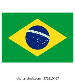 vector illustration of Brazil flag