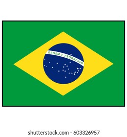 vector illustration of Brazil flag