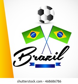 Vector Illustration Brazil Flag Background Stylish Stock Vector ...