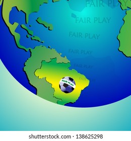 Vector illustration of Brazil Football in Brazil