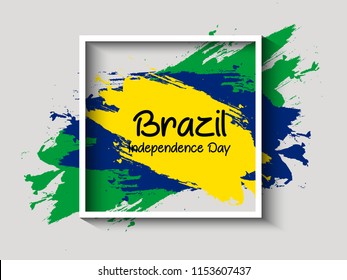 Vector Illustration of Brazil Independence Day Celebration Background.