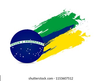 Vector Illustration of Brazil Independence Day Celebration Background.