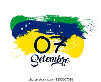 Vector Illustration of Brazil Independence Day Celebration Background. 7th September.