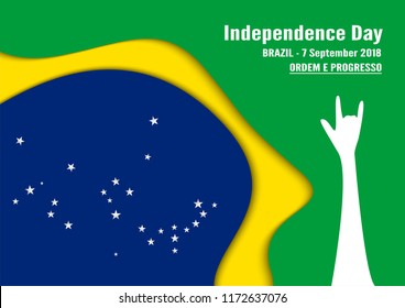 Vector illustration for Brazil independence day on 7 September for celebrated background. In Portuguese it is called 'Dia da Independência'.