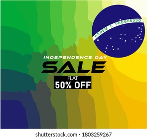 Vector illustration for Brazil independence day on 7 September for celebrated background. In Portuguese it is called 'Dia da Independência'. sale banner,poster.