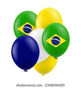 Vector Illustration of  Brazil Independence Day. Balloons
