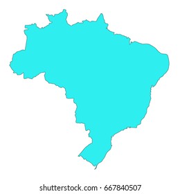 Vector Illustration Brazil Map Stock Vector Royalty Free Shutterstock