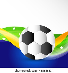 Vector illustration of a Brazil Soccer background.