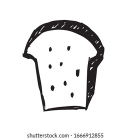 Ilustración vectorial de la panadería Icono de la comida en fondo aislado. Utilice este icono de dibujo manual o esbozo para diseño gráfico, póster, diseño de Pantalones y mucho más.