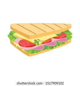 Vector illustration of bread and burger sign. Graphic of bread and food stock vector illustration.