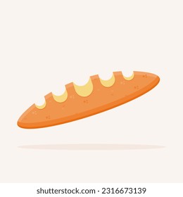 vector illustration of bread. cartoon food