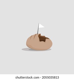 Vektorgrafik von Brot mit Schokoladenmarmelade