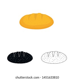 Vector illustration of bread and corn icon. Collection of bread and bakery vector icon for stock.