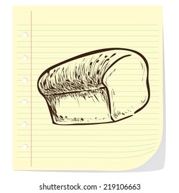 Vector illustration of bread in doodle style