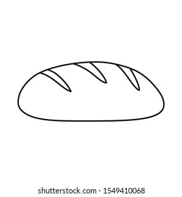 Vector illustration of bread and food sign. Graphic of bread and wicker stock vector illustration.