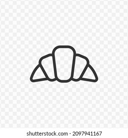 Vector Illustration Of Bread Icon In Dark Color And Transparent Background(png).