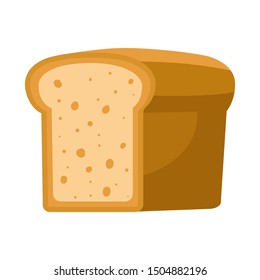 Vector illustration of bread and loaf symbol. Web element of bread and slice stock symbol for web.