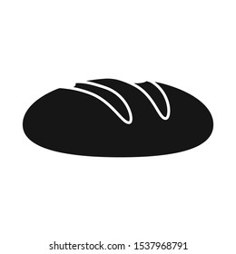Vector illustration of bread and loaf symbol. Graphic of bread and slice stock symbol for web.