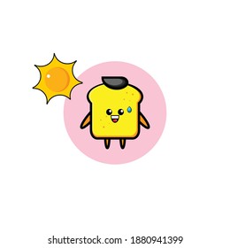 Vector illustration of a bread sweating design