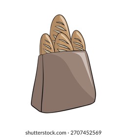 ilustração vetorial de pão com variações de design vintage
