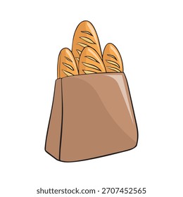 Ilustración vectorial de pan con variaciones de diseño original