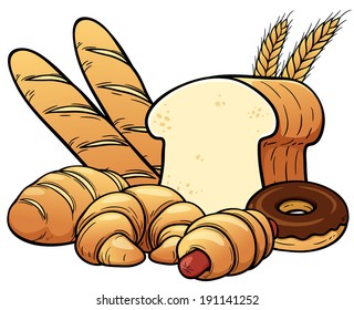 Vector illustration of breads set