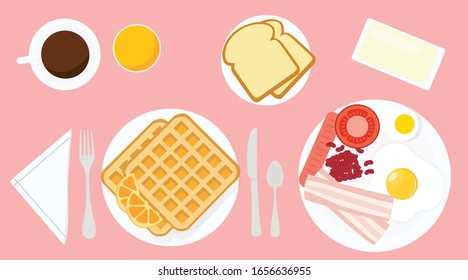 Vector Illustration of a Breakfast