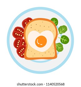 Vector illustration of Breakfast food.