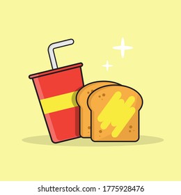 Vector illustration of breakfast food