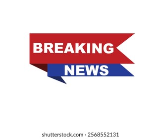 Vector illustration breaking news background, Live Breaking News headline with blue and red color background