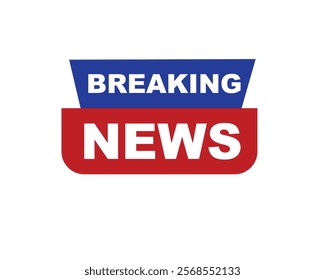 Vector illustration breaking news background, Live Breaking News headline with blue and red color background