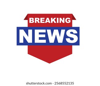 Vector illustration breaking news background, Live Breaking News headline with blue and red color background