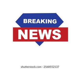 Vector illustration breaking news background, Live Breaking News headline with blue and red color background