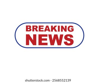 Vector illustration breaking news background, Live Breaking News headline with blue and red color background