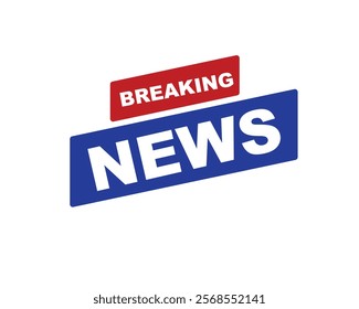 Vector illustration breaking news background, Live Breaking News headline with blue and red color background