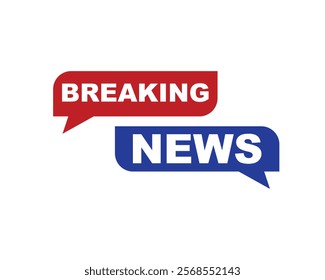 Vector illustration breaking news background, Live Breaking News headline with blue and red color background