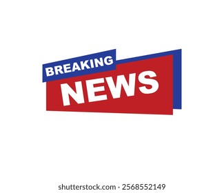 Vector illustration breaking news background, Live Breaking News headline with blue and red color background