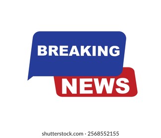 Vector illustration breaking news background, Live Breaking News headline with blue and red color background