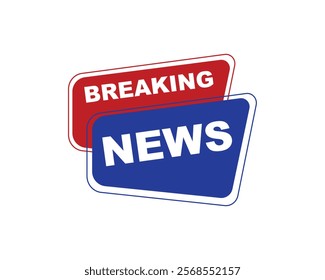 Vector illustration breaking news background, Live Breaking News headline with blue and red color background