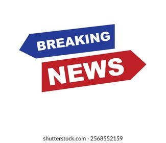 Vector illustration breaking news background, Live Breaking News headline with blue and red color background