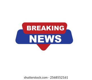 Vector illustration breaking news background, Live Breaking News headline with blue and red color background