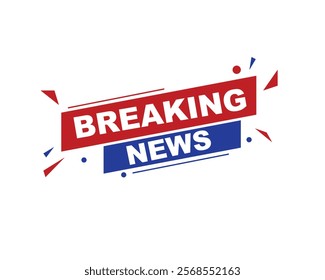 Vector illustration breaking news background, Live Breaking News headline with blue and red color background