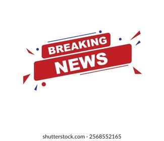 Vector illustration breaking news background, Live Breaking News headline with blue and red color background