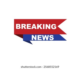 Vector illustration breaking news background, Live Breaking News headline with blue and red color background