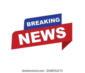 Vector illustration breaking news background, Live Breaking News headline with blue and red color background