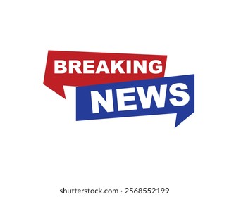 Vector illustration breaking news background, Live Breaking News headline with blue and red color background