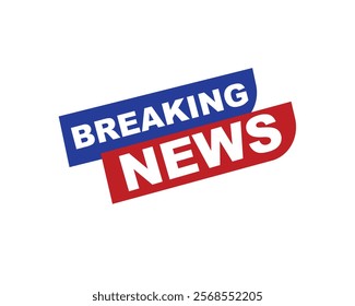 Vector illustration breaking news background, Live Breaking News headline with blue and red color background